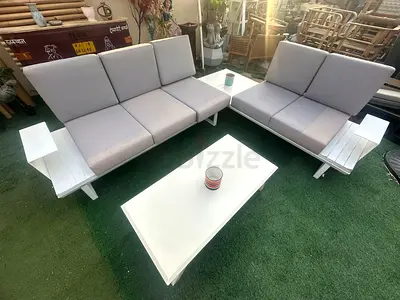 6 seats maze lounge L sofa outdoor with  original fabric and back cushions comes with coffee table t