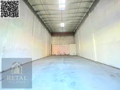 A warehouse on the main street, new, with a large loading and unloading yard in front.