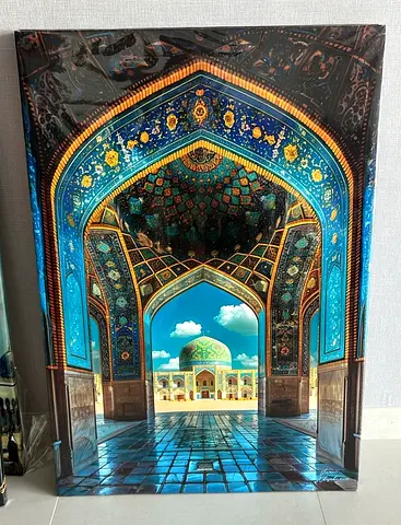 Beautiful Iranian Mosque Architecture 70x100 print on high quality Canva