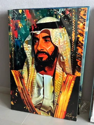 Sheikh Zayid bin Sultan Al Nahyan Stunning Cultural Artwork 70x100 print on high quality Canva