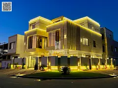 Luxury VIP three-storey corner villa on two streets located in Al Yasmeen, behind Al Hamidiya Park