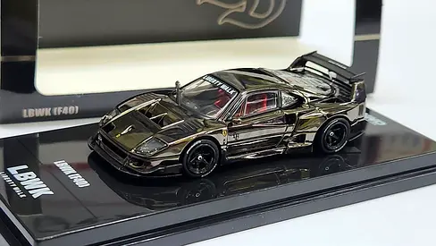 INNO64 LBWK Ferrari F40 Chrome Black