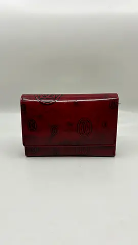 Cartier Red Patent Leather Happy Birthday Wallet