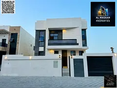 Villa for sale in Al Zahia with a modern design, spacious garden, and price including registration f
