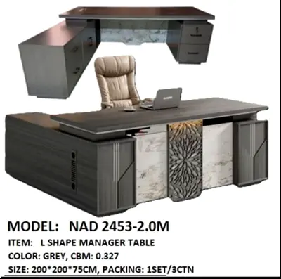 Modern L-Shape Manager Table for Sale