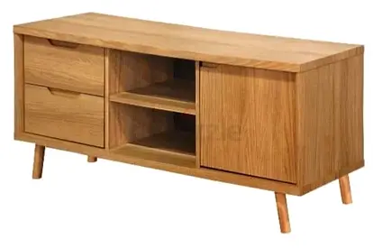Stylish Wooden TV Console with Storage