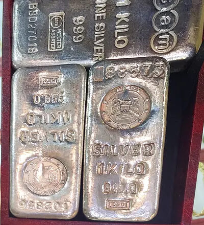 One Kilo Silver Bullion Bars