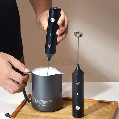 zeroHero Dual Whisk Electric Milk Frother - 3-Speed Rechargeable Foam Maker