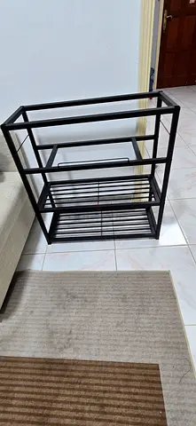 Modern Black Metal Shelf Unit