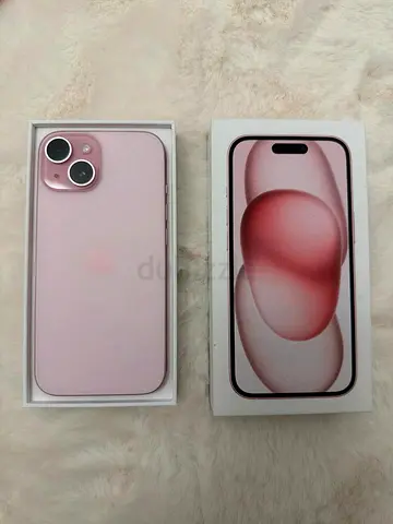 iPhone 15 pink  ايفون وردي 15 شبه جديد مستعيل قليل مع البوكس