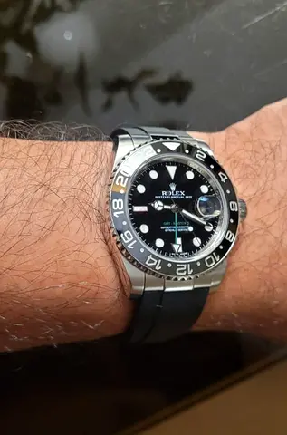 NEW Rolex GMT Master Compatible Solid Steel Endlinks  RubberFlex Strap Kit (20mm)