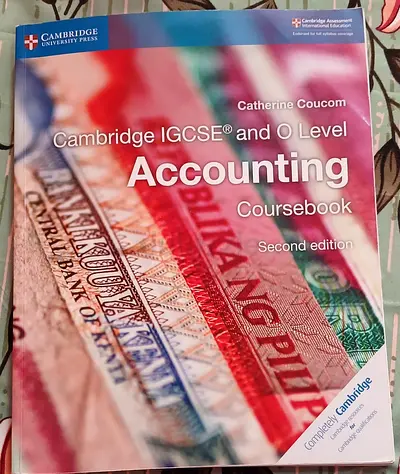 Cambridge IGCSE and O level accounting course book 2nd edition in flawless condition aed 80 only.
