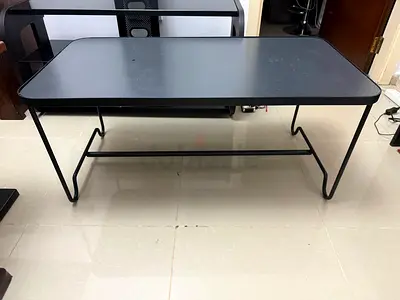 Coffee table metal and glass