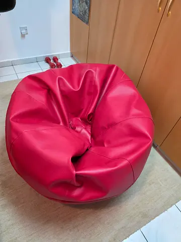 Comfortable Red Bean Bag for Relaxation