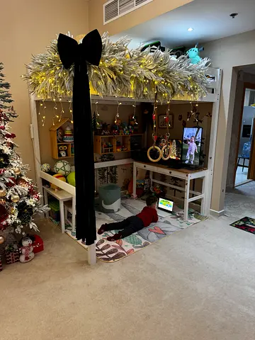 Loft big bed with a mattress