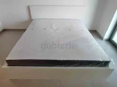 IKEA Malam king size 180×200cm bed frame with IKEA mattress and 2 big storage drawers underneath is