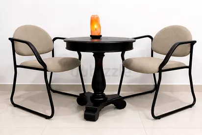 Elegant Black Round Table with Stylish Chairs