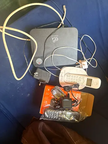 Used Home Telephone and Accessories Set