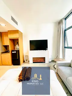 Brand new furnished studio pool view for rent Al mamsha Sharjah