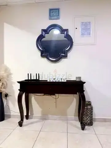 Console table with mirror