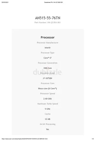 Intel Core i7-10750H - High Performance Work and - GAMING LAPTOP
