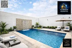 A unique opportunity to own a villa with an elegant classic design, a swimming pool, and spacious ar