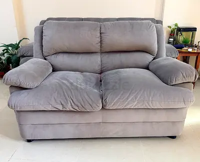 3+2 sofa set with minor cushion damage, available for sale .