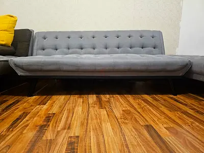 Elegant Grey Fabric Sofa bed