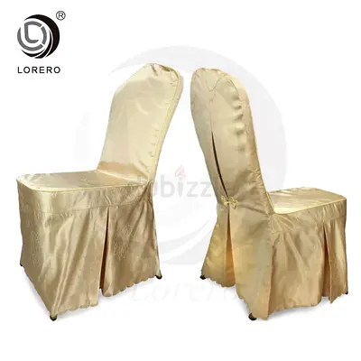 12pcs Elegant Gold Chair Covers for Special Events