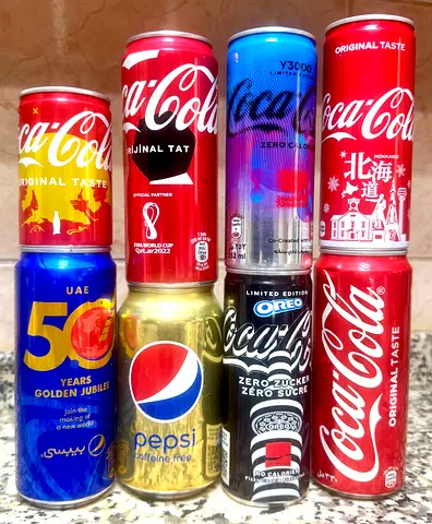 Coca Cola limited edition empty Cans