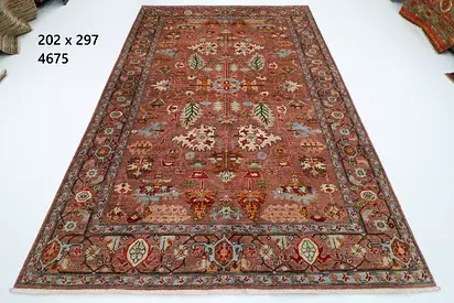 ! 2x3m PINKISH afghan handmade carpet Area Rug living kitchen dining dinner table