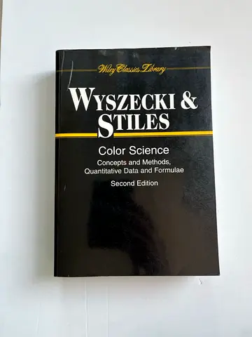 Wyszecki  Stiles: Color Science