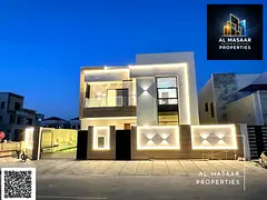 A luxurious villa for sale, combining elegance, comfort, and an ideal location in one of Ajman's
