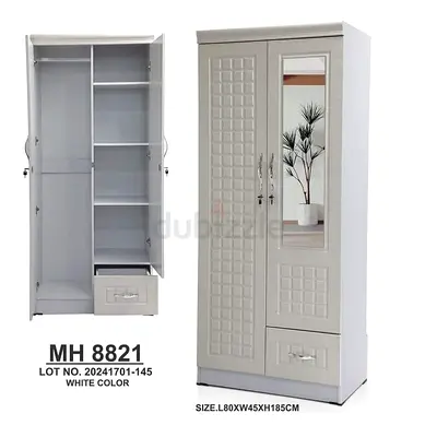 Stylish White Wardrobe with Storage Space