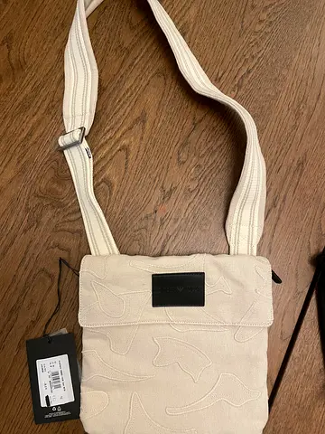 Emporio Armani Stylish Cream Crossbody Messenger Bag