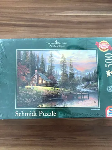 Schmidt 500-Piece Puzzle - Mountain Cabin Scene