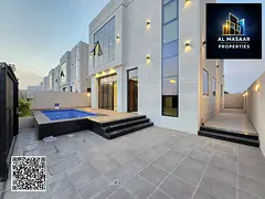 Villa with all registration and ownership fees included, ready to move in, in one of Ajman's mos