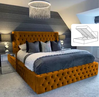 Super King Size Brand New Fully Customizable Bedframe,Hydraulic Storage Can be installed