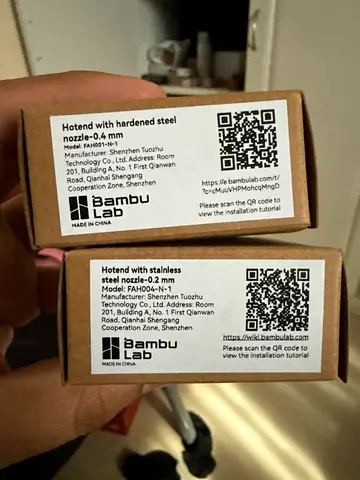 X1C BambuLab Hotend nozzles 0.2mm