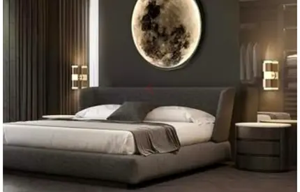 Dark gray in linen Modern luxury 180*200 king size Bed