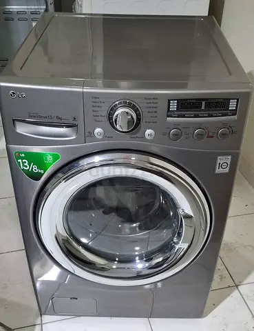 Lg 13kg washer 8kg drayer combo stainless steel body same like new
