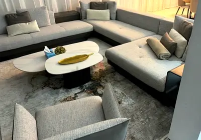 Daze Modern L-Shaped Sofa with Elegant Coffee Table