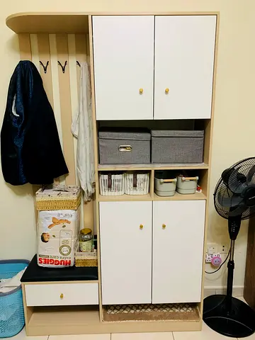 Kids wardrobe Stylish Multi-Functional Storage Unit with Hooks