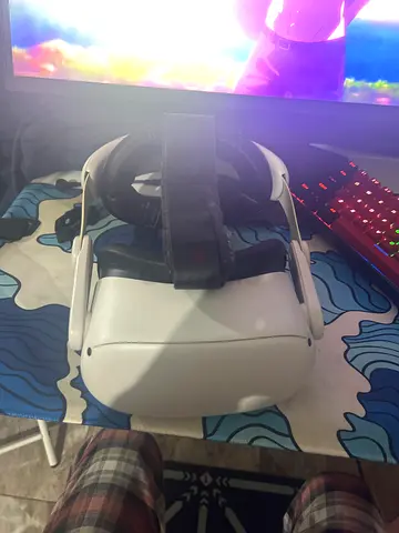 Used vr headseast with strap and contoroller straps