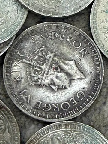 One Rupee silver coins of British India 85 AED SILVER