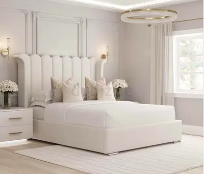King Size Luxurious Headboard Bedframe Fully Customizable,Hydraulic Storage Can be installed