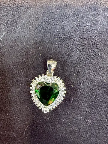 Beautiful Green Heart-Shaped Pendant