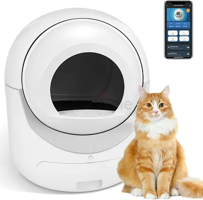 Automatic Self-Cleaning Cat Litter Tray, Self-Cleaning, Intelligent App Control