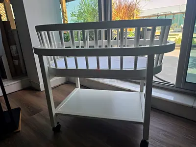 Beautiful White Bassinet (Pottery Barn) for Your Newborn