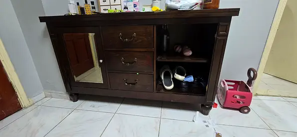 Elegant Wooden Console Table with Storage